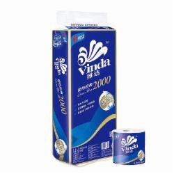 维达 V4073 蓝色经典卷纸 4层 200g 10卷/提 x6条/箱 