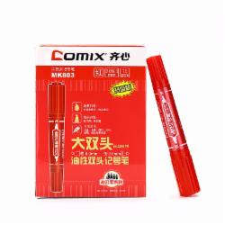 齐心(Comix) MK803 大双头油性记号笔 10支/盒