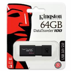 金士顿 DT100G3-64G USB3.0 高速U盘 黑