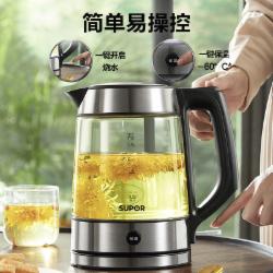 苏泊尔SUPOR1.7L 玻璃电热水壶一键保温恒温 SW-17E29A 单位/个