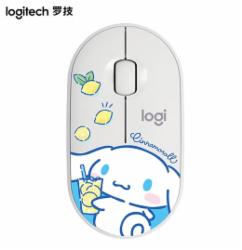 罗技（Logitech）LOGITECH PEBBLE无线蓝牙鼠标办公静音鼠标鹅卵石女性大耳狗IP款 柠檬汽水大耳狗