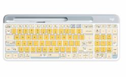 罗技（Logitech） K580 键盘 无线键盘 蓝牙键盘 安静办公键盘 台式笔记本电脑平板 K580+Pebble【小刘鸭-晚饭吃啥】 套装