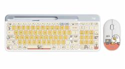 罗技（Logitech） K580 键盘 无线键盘 蓝牙键盘 安静办公键盘 台式笔记本电脑平板 k580+Pebble【小刘鸭限量款摸鱼】 套装