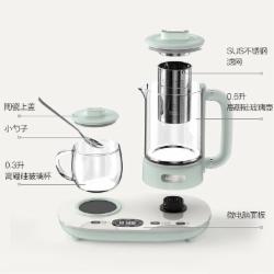 小熊 YSH-C06N1 养生电热水壶全自动 0.6L（壶体）+0.3L（杯体） 薄荷绿 单位:台