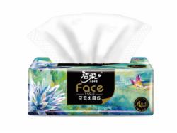 洁柔抽纸 油画Face加厚4层80抽面巾纸*10包 柔软亲肤 大气典雅