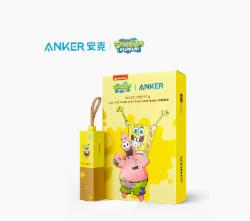 Anker安克海绵宝宝授权二合一超极充5000mAh移动电源     苹果充电线