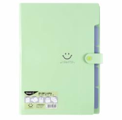 广博(GuangBo)5入文件夹/资料夹/办公用品 爱の微笑/绿色单个装A9038
