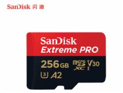 闪迪(SanDisk) 256GB TF( MicroSD)内 存卡 A2 4K V30 U3 C10 至尊超极速移动存储卡 读速200MB/s 写速140MB/s