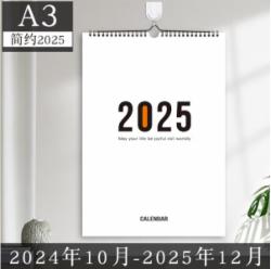白金丽人 挂历2025 A3简约2025