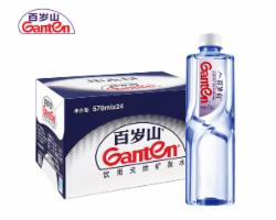 景田 百岁山 天然矿泉水 570ml*24瓶 整箱装 会议办公 家庭健康饮用水