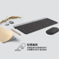 罗技（Logitech）MK470 键鼠套装 无线键鼠套装 超薄 全尺寸 带无线2.4G接收器